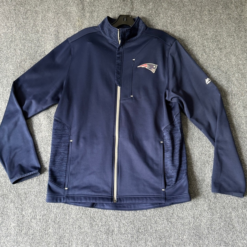 Majestic New England Patriots Therma‎ Base Jacket Full Zip Medium